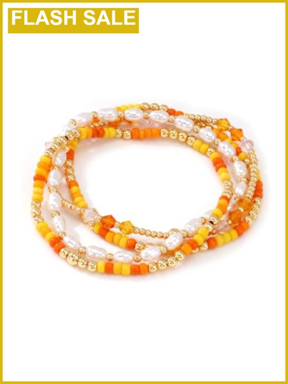 14K Gold Plated Pearl Beaded Cross Bracelets Stack Set Stretch Women